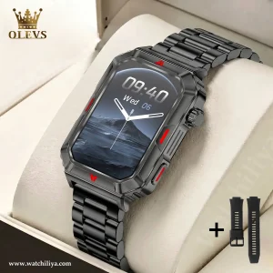Narrow Bluetooth Calling Waterproof Multifunctional Rugged Smartwatch by OLEVS CF26