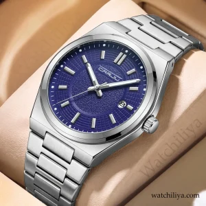 Luxury Men Stainless Steel Luminous Dial Waterproof Watch CRRJU 5037