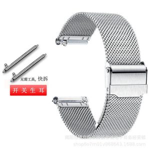Mesh Double Buckle Stainless Steel Strap 20mm/22mm