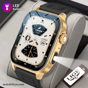 LIGE Bluetooth Call Fitness Tracker Outdoor Sports Waterproof Smartwatch KM02