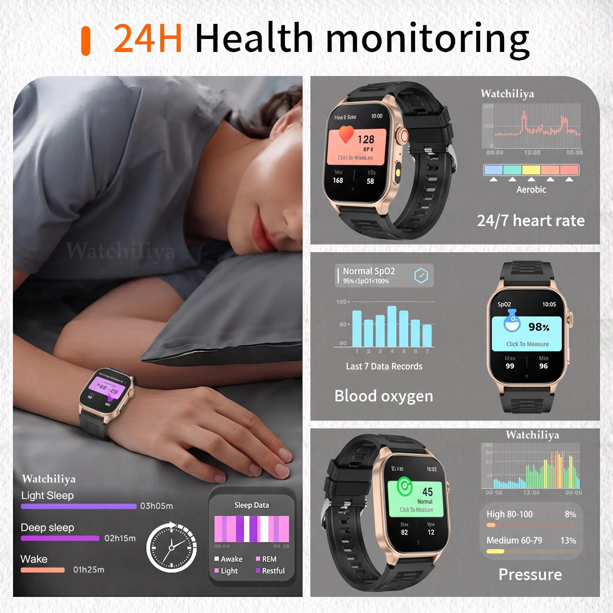 LIGE Bluetooth Call Fitness Tracker Outdoor Sports Waterproof Smartwatch KM02 - Image 5